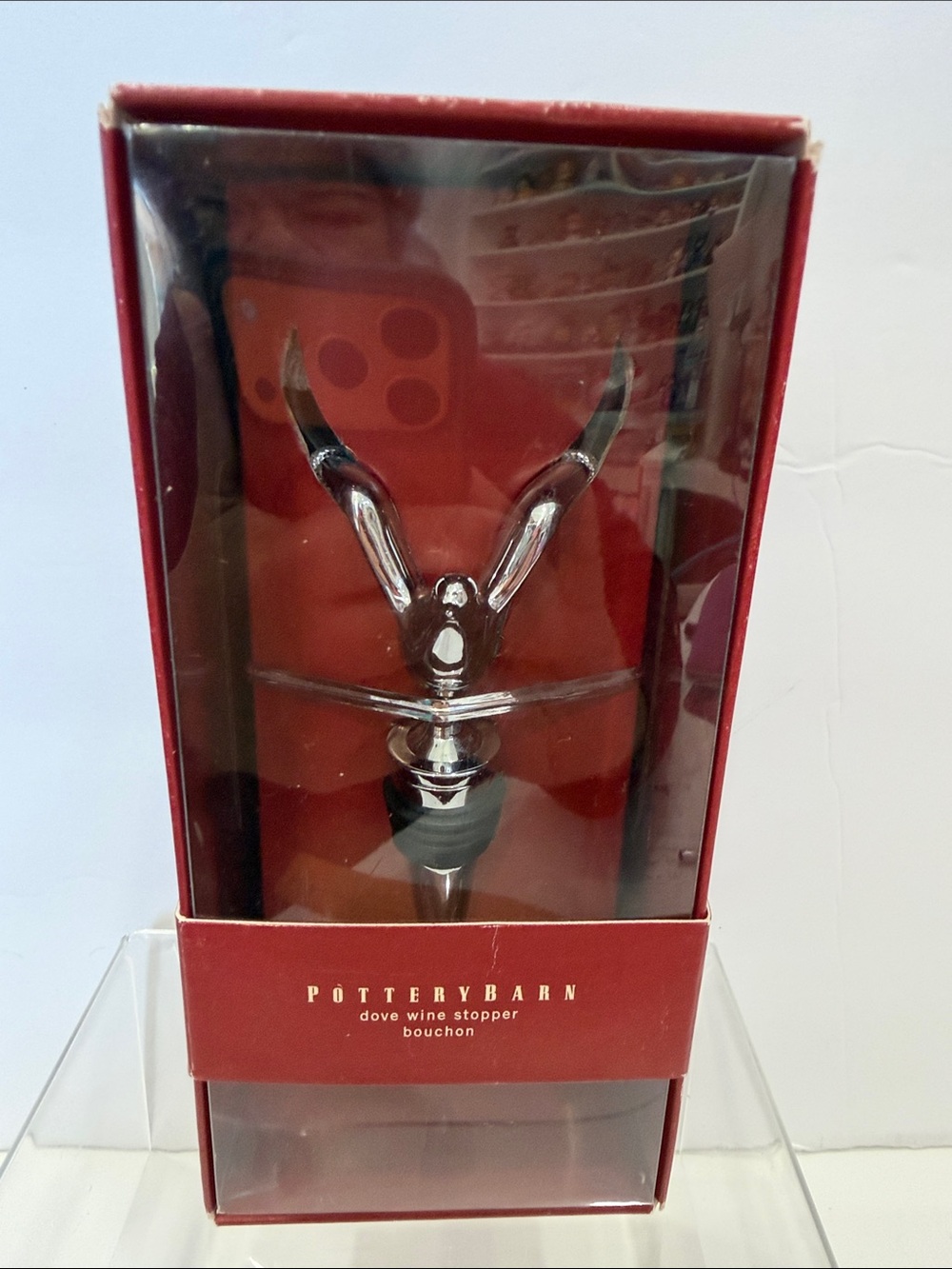 Pottery Barn Silver Dove Wine Stopper